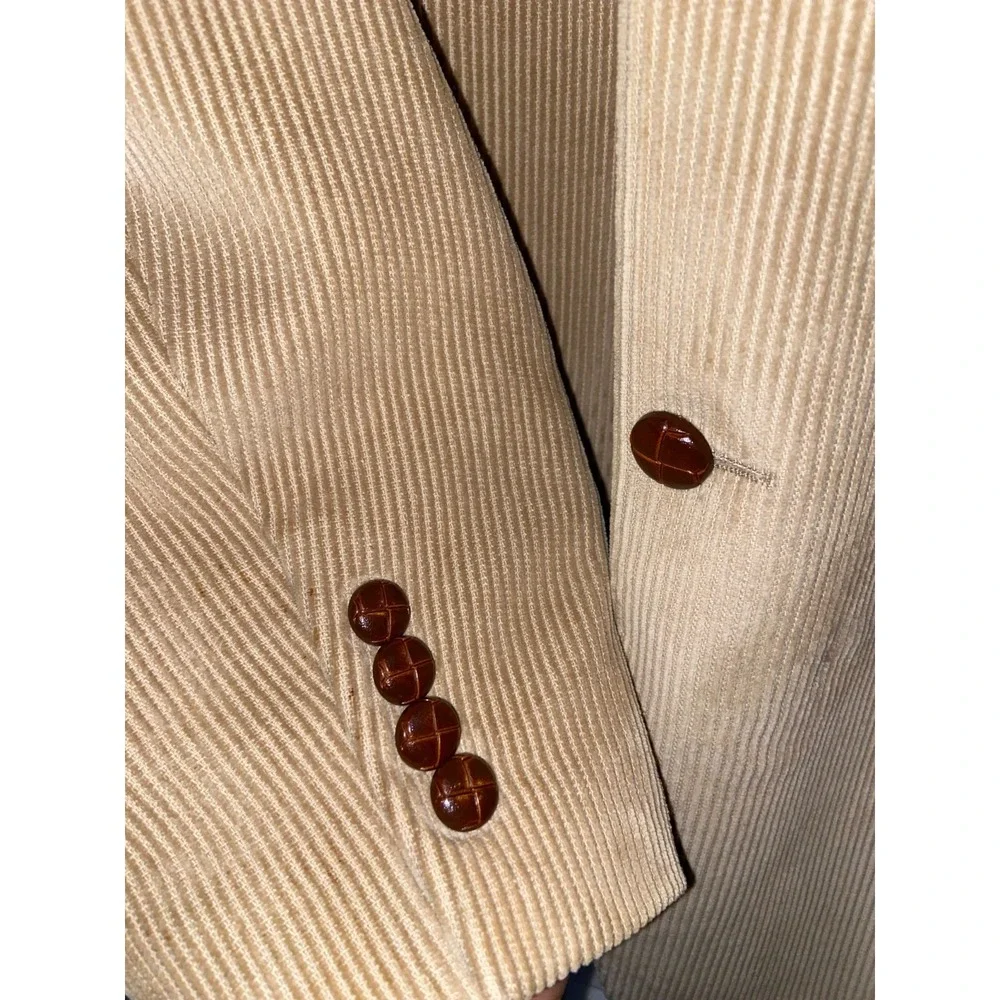 Lauren Ralph Lauren Men's Corduroy Coat Blazer Two‎ Button Brown Paisley 42L